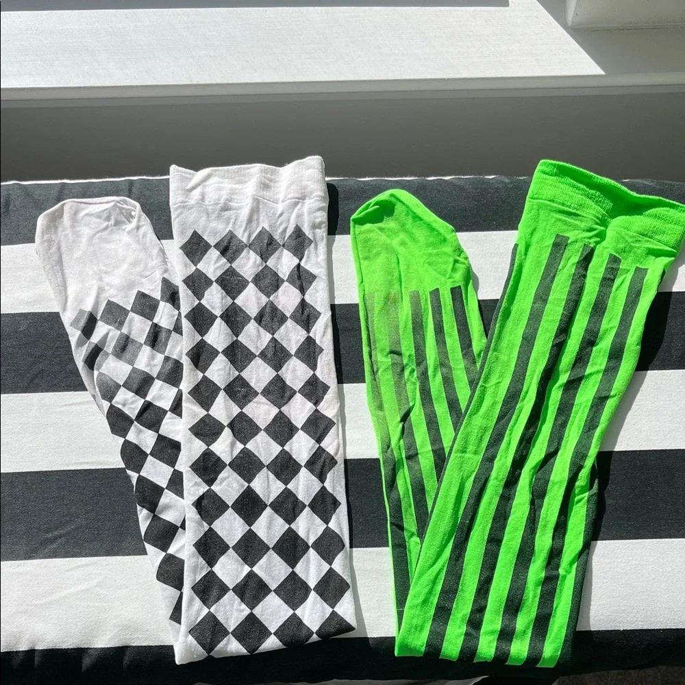 Spirit Pink, Green & Yellow Harlequin Clown Costume Dress - Picture 4 of 7